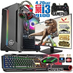 Resim WARBOX Duuk I3 9100 Turbo:4.20ghz 8gb Ram 240gb Ssd 250gb Hdd R7 240-4gb E.kartı 22" Monitör Gaming Pc 