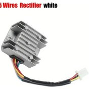 Resim Cloudstore 5 Kablolu Beyaz 12v 150-250cc Gy6 50-150cc Scooter Motosiklet Kaliteli Alüminyum Doğrultucu 