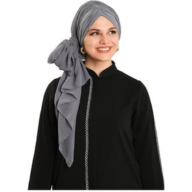 Resim Hürrem Bone Antrasit Pratik Hazır Geçmeli Bone Şal Şifon Drapeli 2507 25 antrasit 