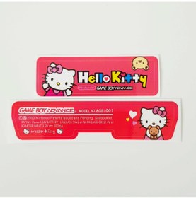 Resim POPKONSOL Nintendo Gameboy Advance Arka Yapıştırma Hello Kitty Gba Back Tag Sticker Model 02 