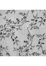 Resim Safir Keten Dijital Baskılı Dokuma Döşemelik Kumaş - Siyah 