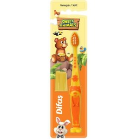 Resim Difaş Diş Fırçası Çocuk Animals Soft-turuncu 