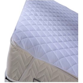 Resim Divanev Kapitoneli Sıvı Geçirmez Alez 100x200 Cm Tek Kişilik Köşe Lastikli Beyaz 