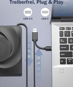 Resim Wbacon Dizüstü Bilgisayar için Taşınabilir DVD Oynatıcı Dizüstü Bilgisayar için CD Burner, Dizüstü Bilgisayar için Harici CD/DVD Sürücüsü CD ROM Dizüstü USB3.0 ve Tip-C için Harici DVD Sürücüsü, 