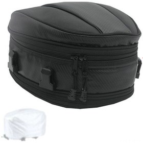 Resim Yunboo Genişletilebilir Motosiklet Bagaj Çantası - Yağmurluklu, Çift Fermuarlı, Ayarlanabilir Kayışlar Siyah 