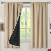 Resim Vintage İlhamlı 100% Karanlık Perde Paneli - Işık Filtreleme, Termal İzole Edilmiş Çubuk Cebi Perdeleri, Yatak Odası ve Çeşitli Odalar için Sanatçı Dekoratif Dokuma Polyester, Tek Panel 