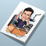 Resim DJ Erkek Karikatürlü Tebrik Kartı 
