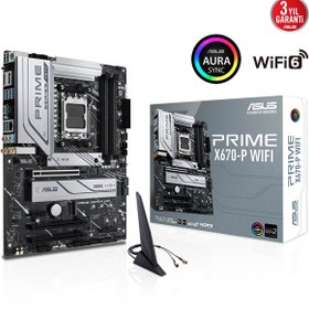 Resim ASUS PRIME X670-P WiFi DDR5 6400Mhz+(OC) RGB M.2 ATX AM5 