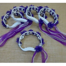 Resim Hobigram Süslü Nedime Tefi Mor 10 Adet – Kına Eğlence Aksesuarı, Şık Tasarım, Kadın Aksesuarı – Kına Eğlence 