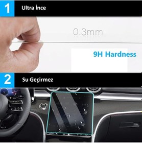 Resim Yeni Peugeot 3008 Plug-in Hybrid 2025 Uyumlu Panaromik İ-cockpit Ve İ-toggles 9h Nano Ekran Koruyucu 