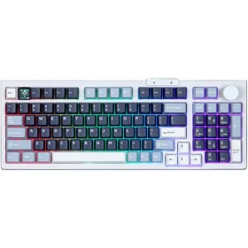 Resim Darmoshark Top98 Beyaz Tri-mode Mekanik Klavye 