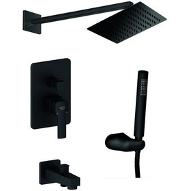 Resim Gpd Tam Ankastre Duş Seti Pedra Siyah 