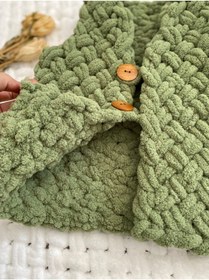 Resim ÖRGÜCÜ DESİGN Unisex Puffy Örgü Bebek Yeleği 