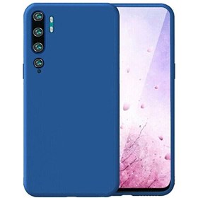 Resim Xiaomi Mi Note 10 Kılıf Lüks Mat Silikon Lacivert 
