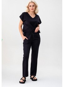 Resim Bold & Young Kadın Çift Cepli Beli Lastikli Kordonlu Pantolon Pudra 