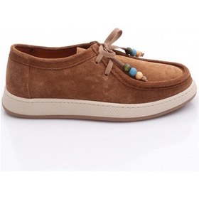 Resim Dgn 26023 Kadin Oxford Ayakkabi Camel Süet 