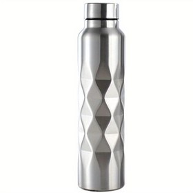 Resim 1000ml Paslanmaz Çelik Su Şişesi - Sızdırmaz, BPA İçermez, Spor & Jimnastik için Taşınabilir, Güvenli Vidalı Kapaklı Dayanıklı Tek Duvar Tasarımı, Taşınabilir İçecek Kabı|Ergonomik Şişe|Kolay Taşıma 