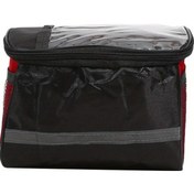 Resim Meridiangoods Kırmızı Geniş Kapasiteli Bisiklet Ön Çantası - Ayarlanabilir Kayış, Dokunmatik Uyumlu Kırmızı 