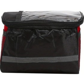 Resim Meridiangoods Kırmızı Geniş Kapasiteli Bisiklet Ön Çantası - Ayarlanabilir Kayış, Dokunmatik Uyumlu Kırmızı 