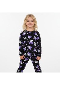 Resim Kuromi Kız Çocuk Pijama Takımı Sıyah 