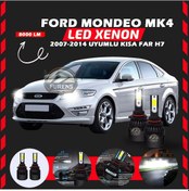 Resim Ford Mondeo Mk4 2007-2014 Kısa Far Uyumlu Şimşek Etkili Led Xenon Light Series H7 