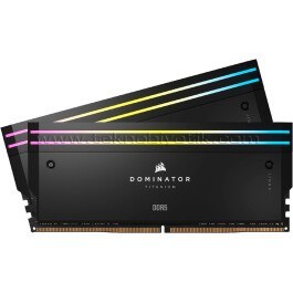 Resim Corsair Dominatör Titanium RGB DDR5 64GB (2x32GB) 6600MHz CL32 Ram Bellek (CMP64GX5M2X6600C32) 