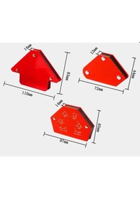 Resim 6'lı Manyetik Gönye Kaynak Tutucu Mıknatıs 6'lı Set Kaynak Gönyesi Mıknatısı 