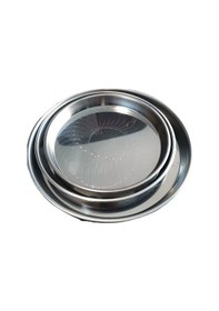 Resim Alaskahome 3 Boy Krom Çelik Fırın Tepsi, Tepsi Seti Takımı, Paslanmaz Çelik Tepsi, Fırın Tepsisi, Ç 