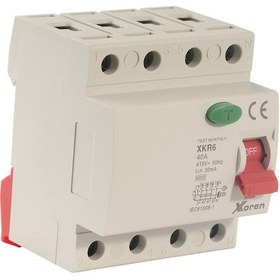 Resim Xkoren 63a 6ka 300ma 4 Kutup Elektronik-ac Tip Yangın Koruma Kaçak Akım Koruma Şalteri 