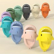 Resim Men's Cartoon Shark Hafif Terlikler, Hızlı Kuruyan Kaymaz Kaydırma Terlikler, Kapalı Açık Plaj Duşu için 