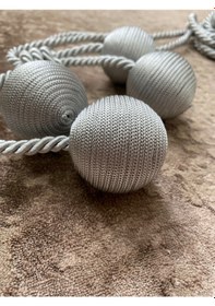 Resim Modern Sarım 4 Toplu Braçol Kornişe Takmatik Ipli Tavan Perde Aksesuarı Gri 