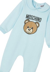 Resim Çocuklar İçin Ayıcık Desenli Pijama Hediye Seti - Açık/Pastel Mavi - 0-3M 