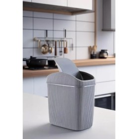 Resim Open Home Concept 3'lü Çöp Kovası, Mutfak, Banyo, Tuvalet, Ofis Çöp Kutusu Gri 