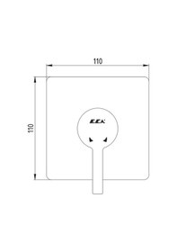 Resim Eca Mina Ankastre Duş Bataryası Sıva Üstü 102167104H-K Krom 