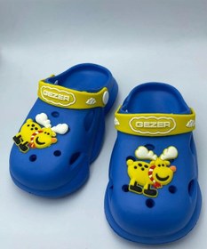 Resim Gezer Kaydırmaz Taban Erkek Çocuk Terlik Geyik Mavi Sarı Mavi 