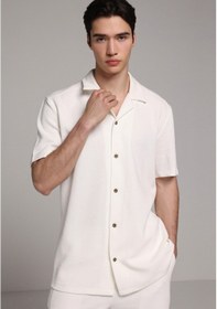 Resim Colin's Colins Regular Fit Apaj Yaka Düz Erkek Beyaz Kısa Kol Gömlek Cl1078406 Q1.v2 Wht 