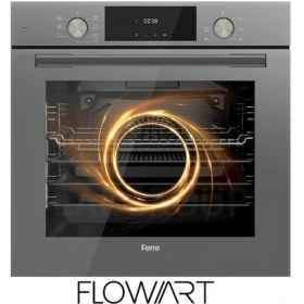 Resim Ferre Flowart Serisi Gri Mega Ankastre Set (RS038+ QMS63CPR +D102 ) 