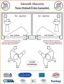 Resim Sofuoğlu Derya Aynalı Kapı Kolu - Antrasit Saten - Wc Banyo - Sol 