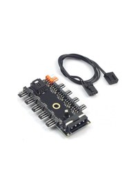 Resim 10 Port 4 Pin Fan Çoklayıcı Molex Power Switch PWM Çoğaltıcı HUB 
