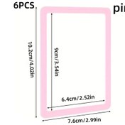 Resim Lumaworld 6 Adet Pembe Şeffaf Pvc Masaüstü Fotoğraf Çerçevesi Dekorasyon Seti 