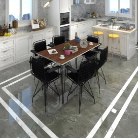 Resim Kenz Life Knsz Masa Sandalye Takımı HEM75MAZLUM Cvzsyh 130*070 Klçsm 6 Sandalye Syhsyh Kolçaklı Sırt Minderli 