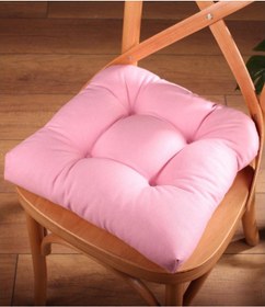 Resim Altınpamuk Altınpamuk Lüx Pofidik Pembe Sandalye Minderi Özel Lüx Dikişli Ba 