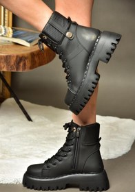 Resim Fox Shoes R973970109 Siyah Kalın Tabanlı Günlük Kadın Bot 