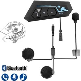 Resim İntercom Motor Kurye Kask ACB-49 Kulaklık Bluetooth Motosiklet Kulaklık 