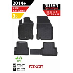 Resim Nissan Qashqai 2014+ 3d Havuzlu Paspas Tam Uyumlu Su Geçirmez, Kaymaz 