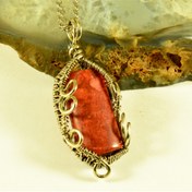Resim mba handmade jewelry Mercan Kristali El Yapımı Otantik Kolye 