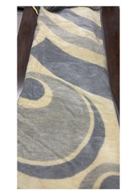 Resim Ceritoğlu Battaniye - Iki Taraflı Çift Kişilik Desenli Ekstra Yumuşak Soğuk Geçirmez 22x180 Cm Gri - Sarı 