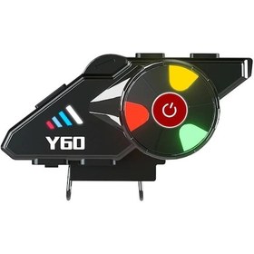 Resim Y60 İntercom Motor Kurye Kask Motosiklet Kulaklık Bluetooth 