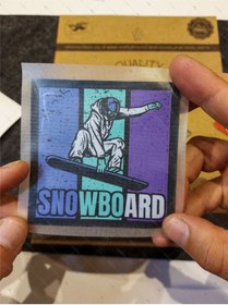 Resim Bay Etiket Hbg90 Snowboard Yazili Etiket 