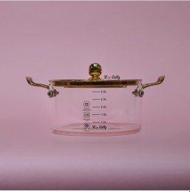 Resim Rose Deluxe Cam Tencere 3,5 Lt Şeffaf 